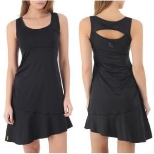 LOLE Ollie Black Asymmetric Hemline and Keyhole Back Active Dress XS